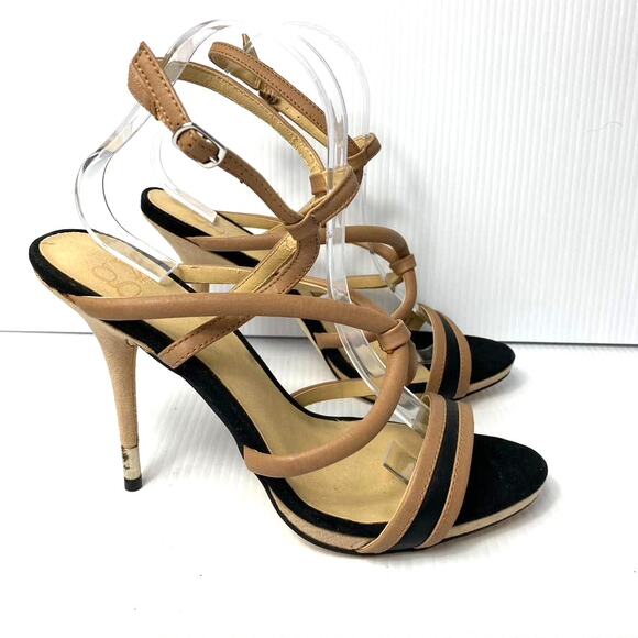 Women's GX by Gwen Stefani Strappy Stiletto Heel Sandals Platform Nude Black 8.5 - Picture 2 of 8